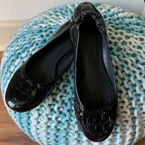 Black Patent Tory Burch Flats